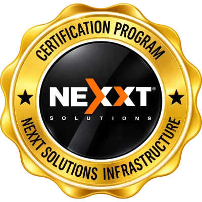 Sello Instalador y canal certificado para sistemas de cableado estructurado — Nexxt Solutions